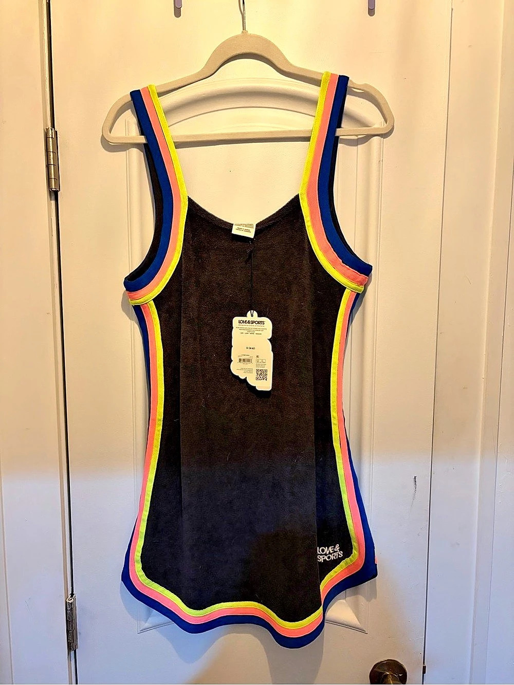 NWT Love & Sports Color Block sport dress in Black Size Small